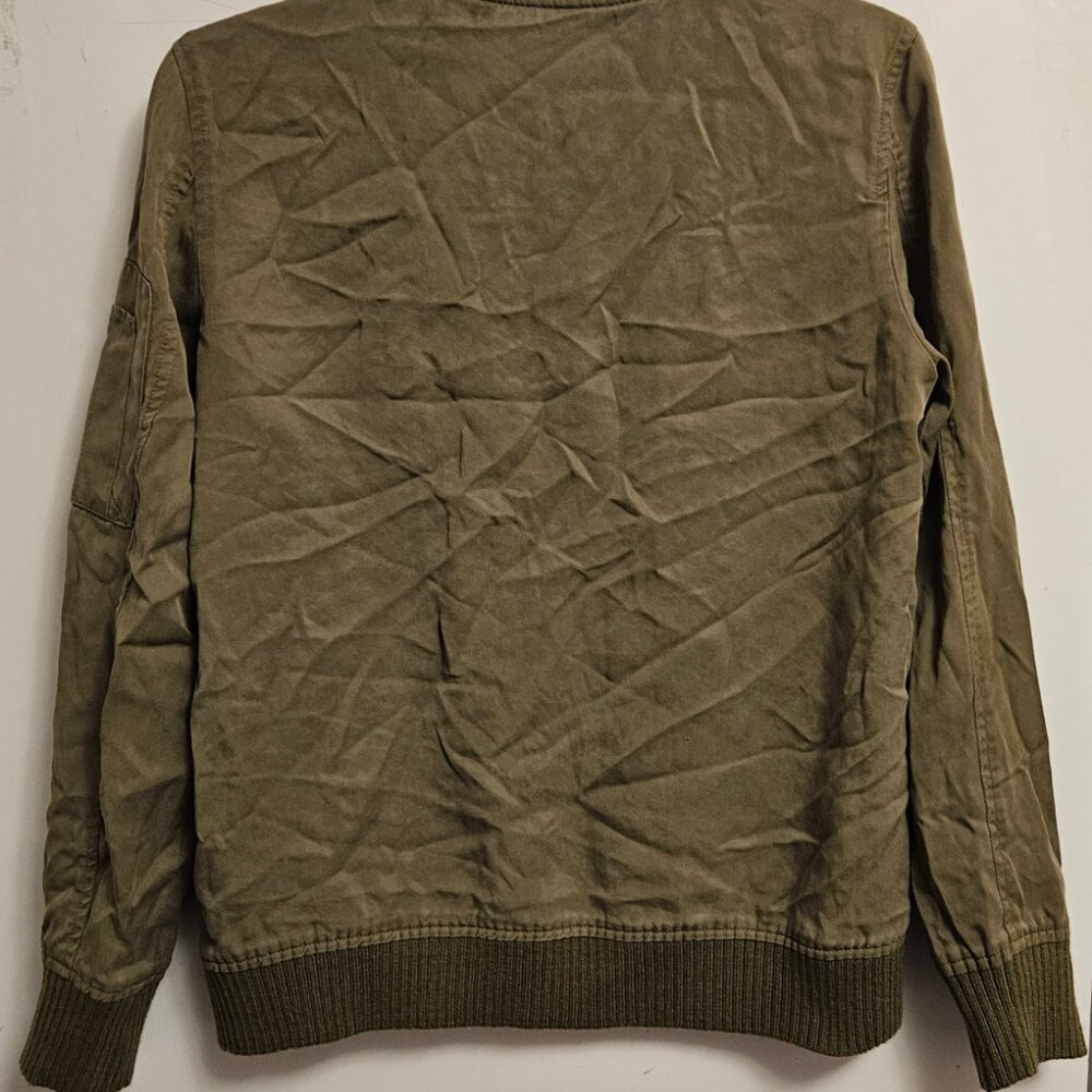 WOMENS SZ SMALL ARMY GREEN THIN JACKET - Picture 5 of 6